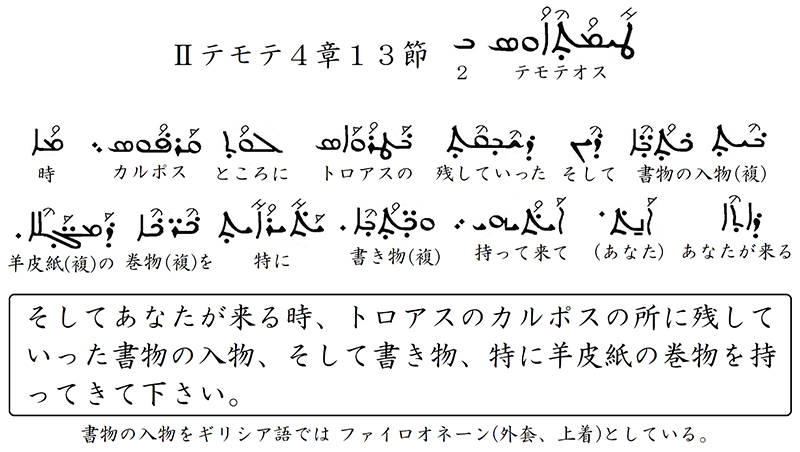 シリア語の世界（１０）マタイには小さな多くの本がある　川口一彦