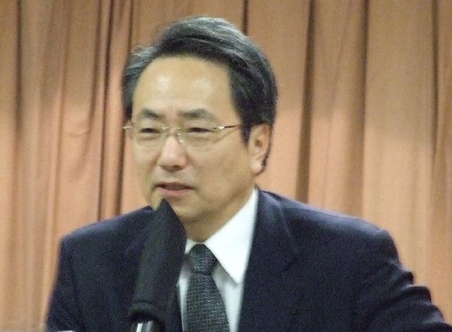  聖学院大学学長阿久戸光晴氏。（２０１１年６月１１日=東京都千代田区富士見町教会で）