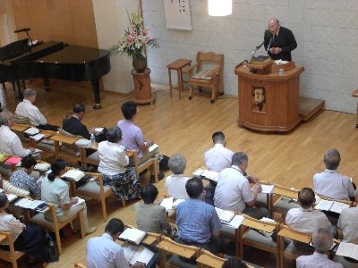 ２０１１年８月２５日、日本イエス・キリスト教団香登教会（岡山県備前市）で。